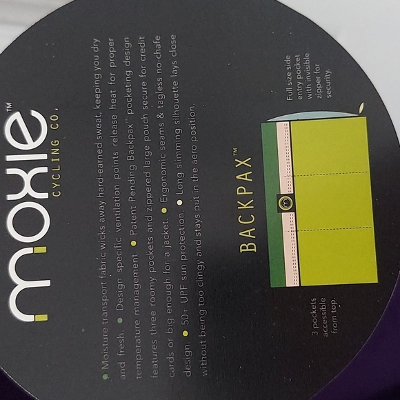 Moxie Cycling Wrap Tee Iris Small NWT - Picture 8 of 8